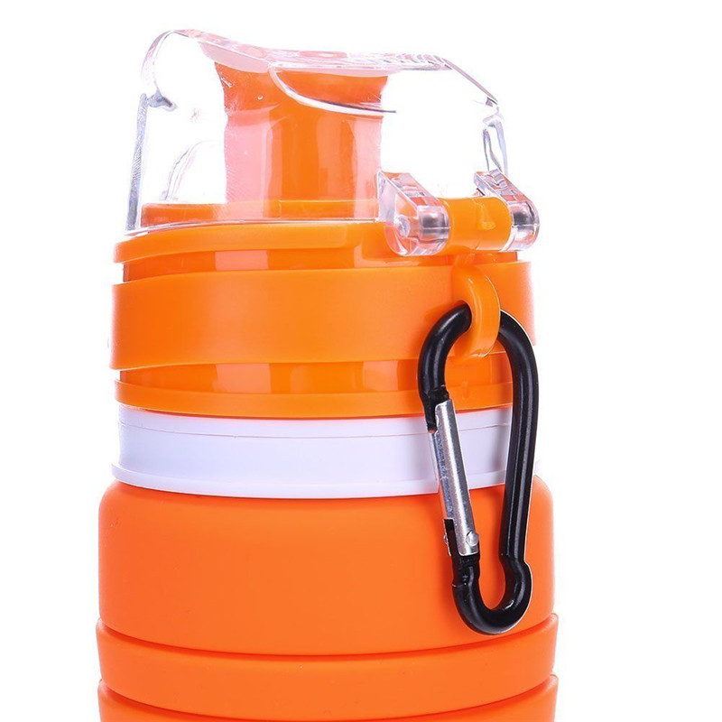 500ml Retractable Sport Kettle Silicone Folding Outdoor Cycling Bottle