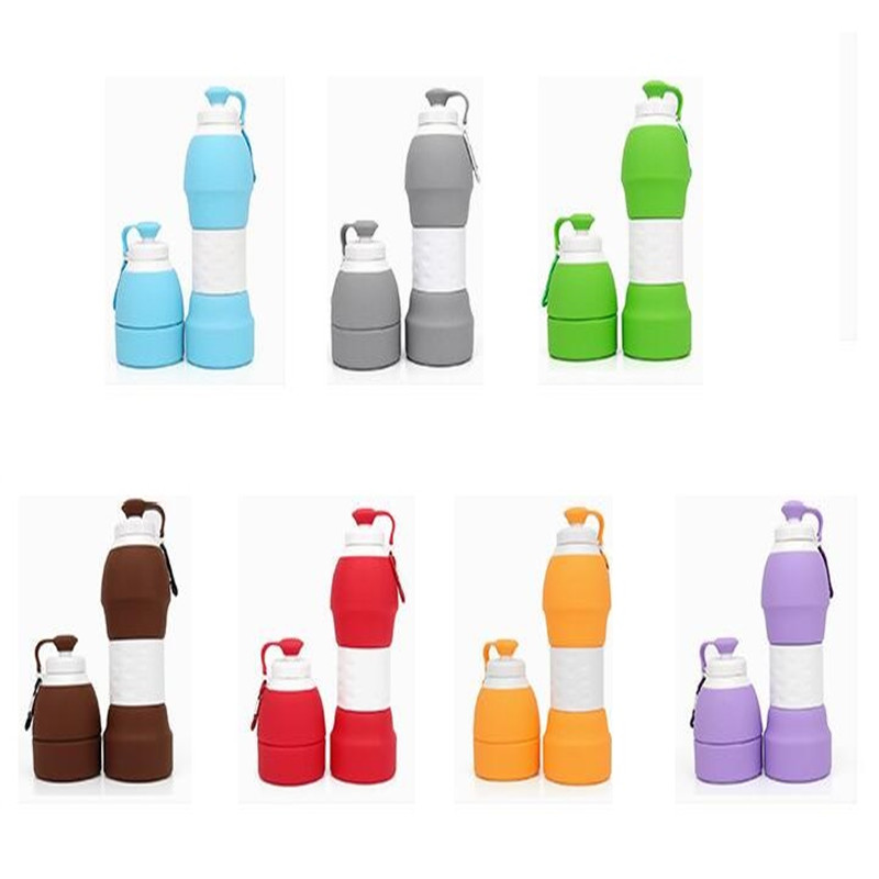 Collapsible Water Bottle - Foldable Silicon Sports Outdoor Travel Camping 