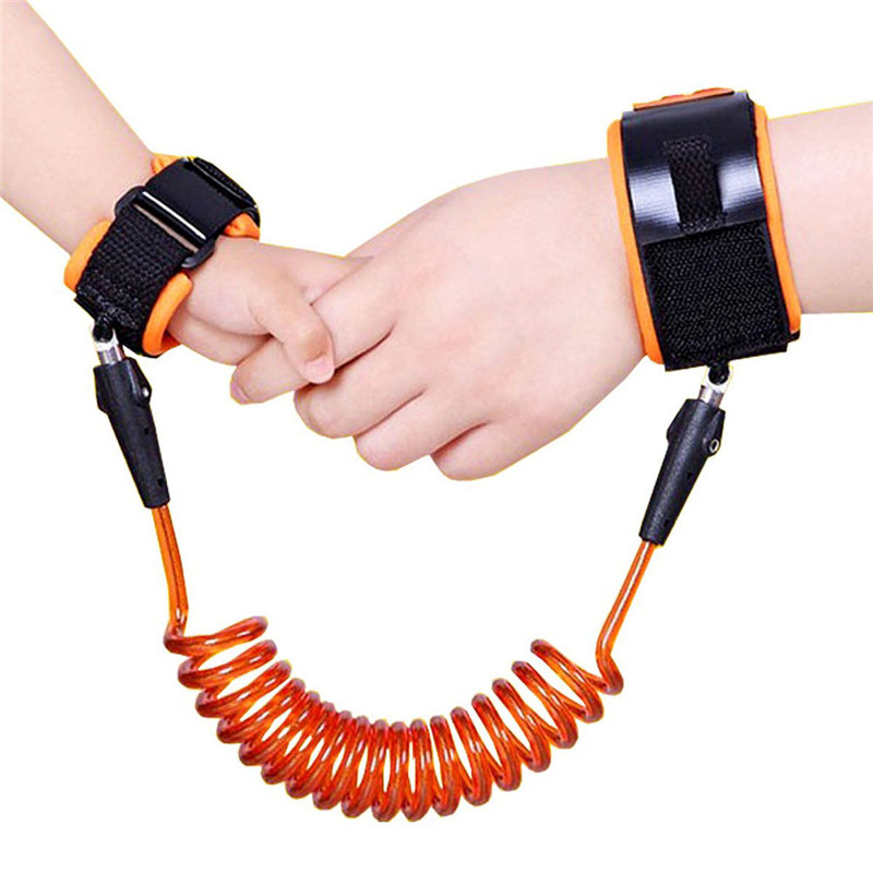 Rotable Head Anti Lost Wrist Link Child Leash Band Hand Safety Strap Rope Baby Kids Toddlers