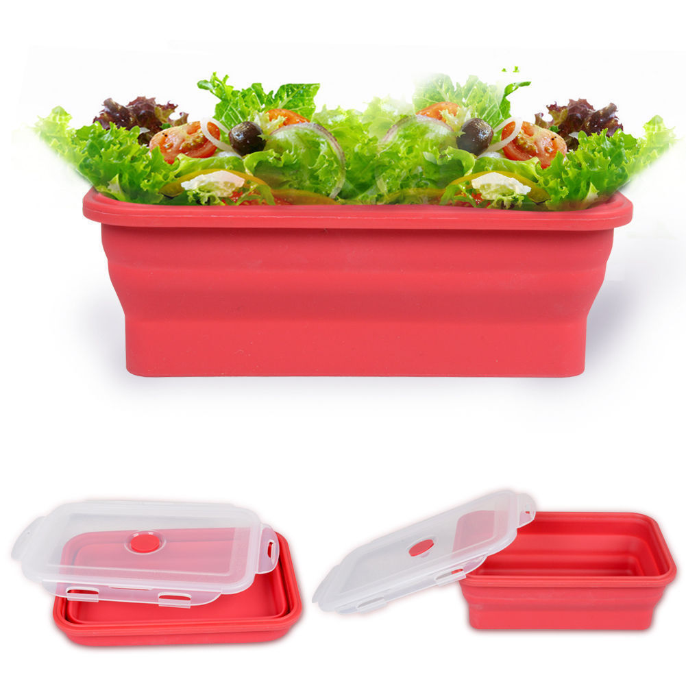 Kitchen Silicone Collapsible Non Stick Food Storage Lunch Box Container